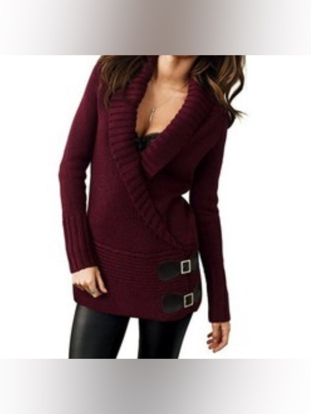 Victoria's Secret Women’s Red Belted Tunic Sweater, Size S